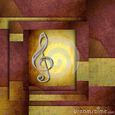 Treble clef staff Stock Photo