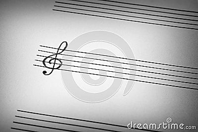 Treble clef Stock Photo