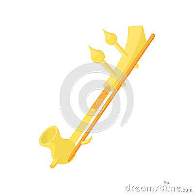 Treble fiddle or soprano Sounded string icon Vector Illustration