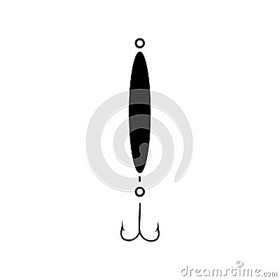 Treble fish hook icon, simple style Vector Illustration