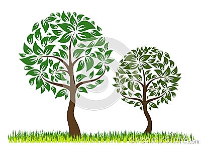 Tree abstract background, vector Vector Illustration