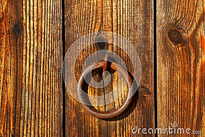 Tree background. Board. Oarlock. Stock Photo