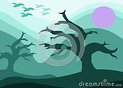 tree without leaves Stock Photo