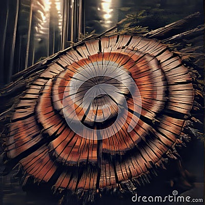 Tree Bark Texture Burst ASCII Close up of bark texture converted Stock Photo
