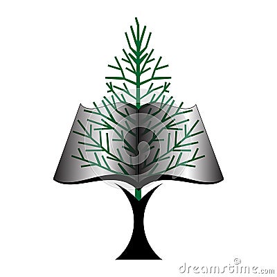 Tree Book icon Vector Illustration