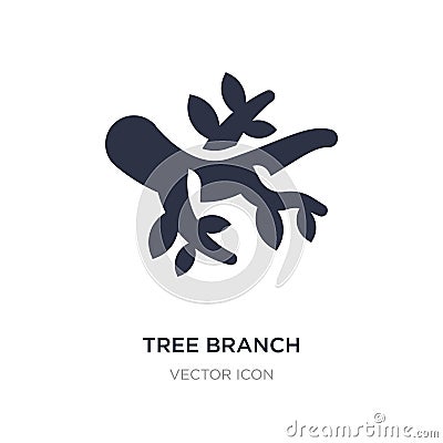 tree branch icon on white background. Simple element illustration from Autumn concept Vector Illustration