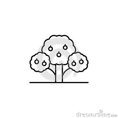 Tree, breadfruit icon. Simple thin line, outline vector of trees icons for ui and ux, website or mobile application Stock Photo