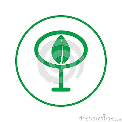 Tree circular line icon. Round sign. Flat style vector symbol. Vector Illustration
