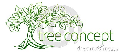 Tree Concept Icon Vector Illustration