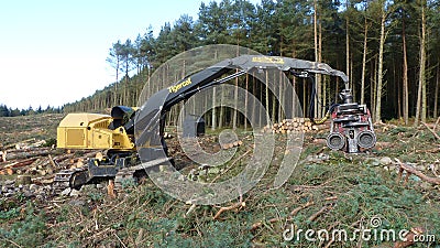 Tree cutting machine Editorial Stock Photo