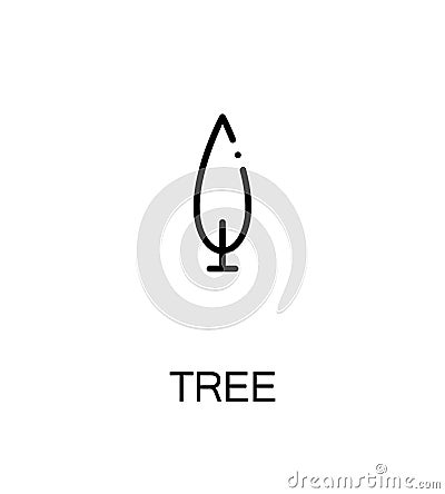 Tree flat icon Vector Illustration