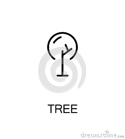 Tree flat icon Vector Illustration