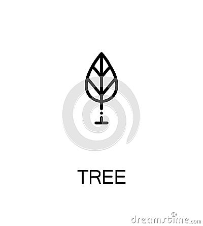 Tree flat icon Vector Illustration