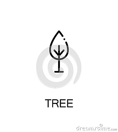 Tree flat icon Vector Illustration