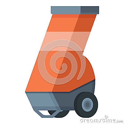 Tree grinder icon cartoon vector. Tool nature mower Vector Illustration