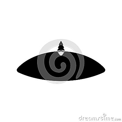 tree on a hill icon. Element of parks and landscape icon. One of the collections icon for website design and development, app deve Stock Photo
