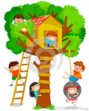 Tree house Vector Illustration