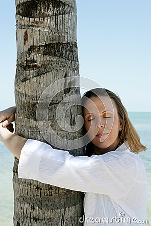Tree Hugger Stock Photo