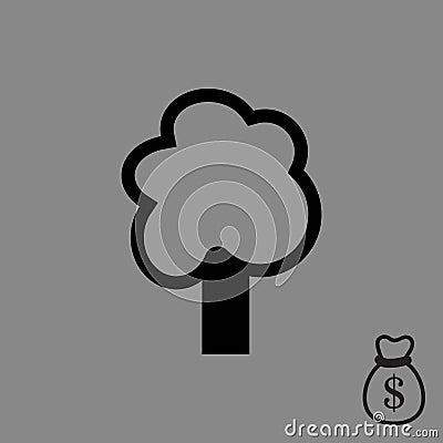 Tree icon stock vector illustration flat design Vector Illustration