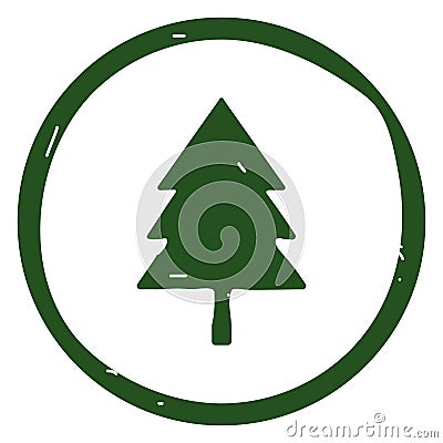 Tree icon vector illustration on white background Vector Illustration