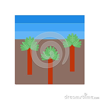 Tree icon vector isolated on white background, Tree sign , historical stone age symbols Vector Illustration