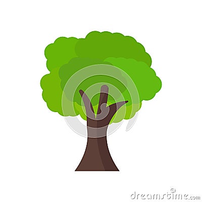 Tree icon vector sign and symbol isolated on white background Vector Illustration