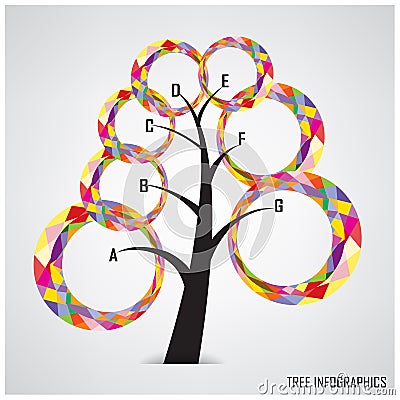 Tree Infographics And Business Symbol Stock Vector - Image: 39090364
