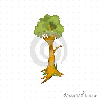 tree illustration on white background Vector Illustration