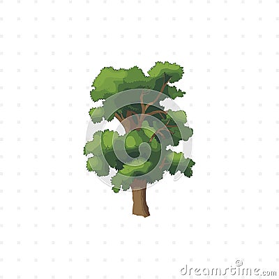 Tree illustration on white background Vector Illustration