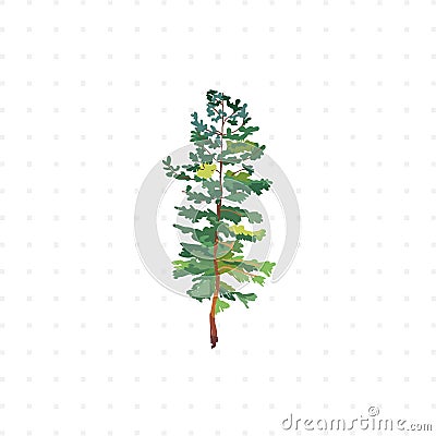 Tree illustration on white background Vector Illustration