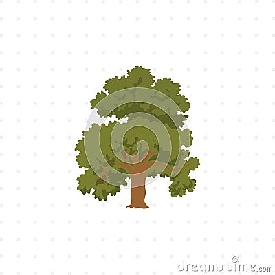 tree illustration on white background Vector Illustration