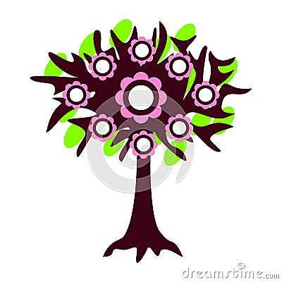 Tree isolated illustration Vector Illustration