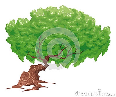 Tree, isolated object. Vector Illustration