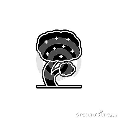 Tree, jacaranda icon. Simple glyph, flat vector of tree icons for ui and ux, website or mobile application Stock Photo