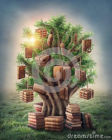 Tree of knowledge Stock Photo