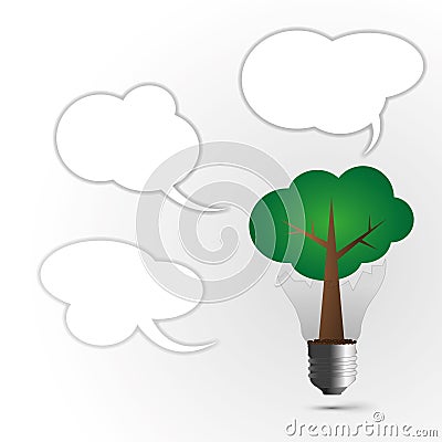 Tree lamp Vector Illustration