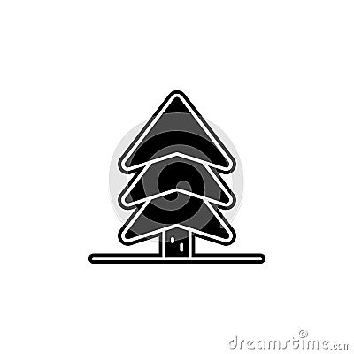 Tree, larch icon. Simple glyph, flat vector of tree icons for ui and ux, website or mobile application Stock Photo