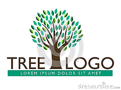 Tree leaf logo design, eco-friendly look Vector Illustration