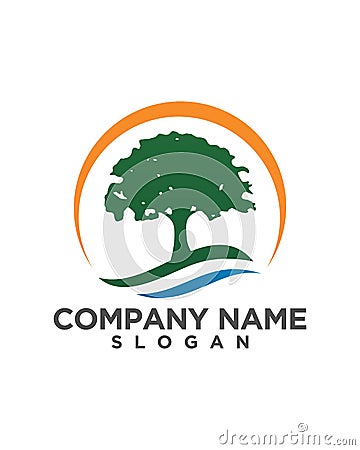 Tree leaf vector logo design, eco-friendly concept. Stock Photo
