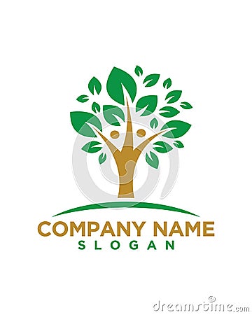 Tree leaf vector logo design, eco-friendly concept. Stock Photo