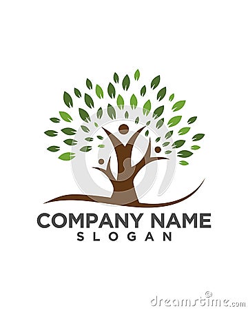 Tree leaf vector logo design, eco-friendly concept. Stock Photo