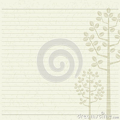 Tree letter paper Vector Illustration