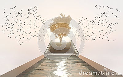 Tree of Life - Garden of Heaven Spiritual Concept Stock Photo