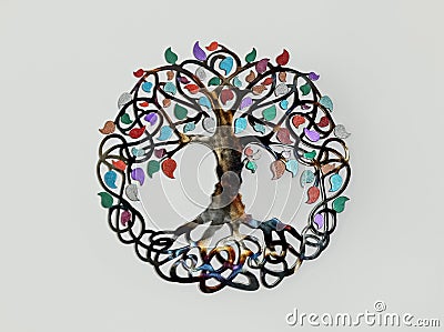 The tree of life Spiritual Symbol decoration Stock Photo
