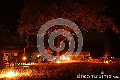 Star lite night in Central Africa Botswana with no light polution Stock Photo