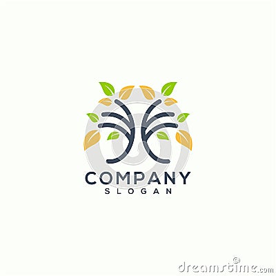 Tree logo design ready to use for your company Vector Illustration