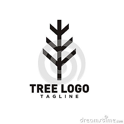 Tree logo design or tree symbol, icon for nature business Vector Illustration