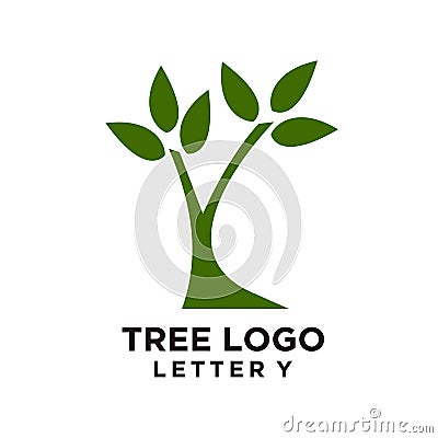 Tree logo design or tree symbol, icon for nature business Vector Illustration