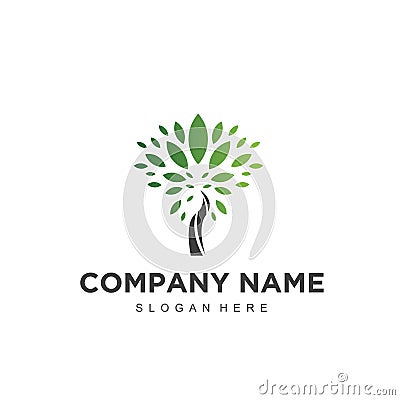 Beauty tree logo icon vector Stock Photo