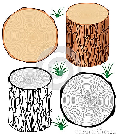 Tree logs, vector Vector Illustration